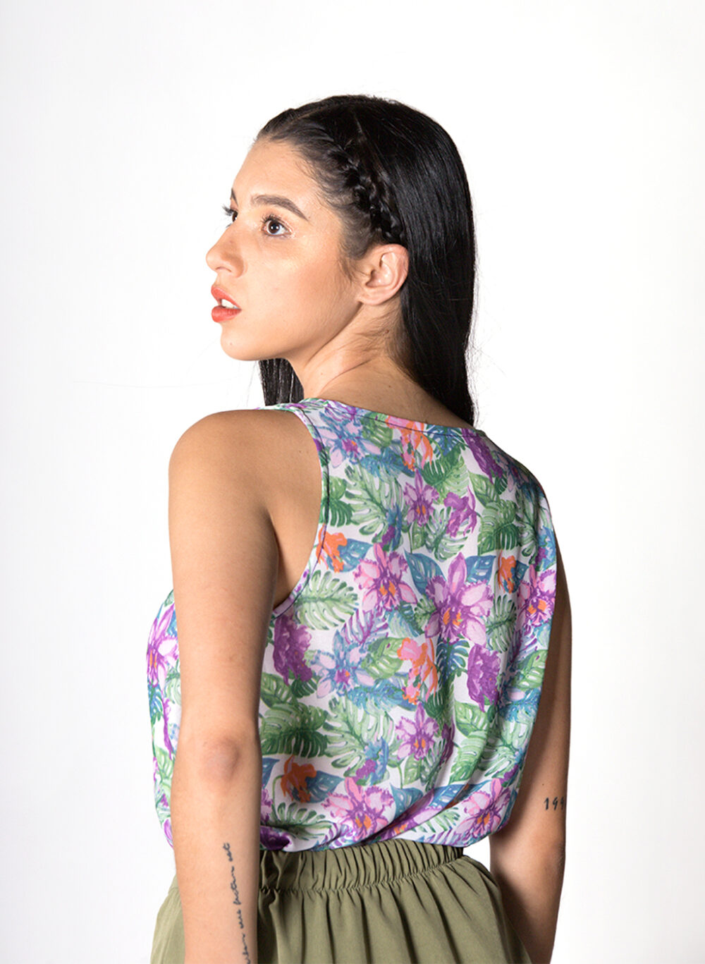 Blusa Mono Orquideas